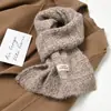 Bufanda de Mezcla de Lana de Corea del Sur para Mujer Invierno Suave Cera Lana Tejida Cálida Engrosada Estudiante Pareja Ins Tendencia