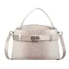 Bolso de Mano para Mujer con Patrón de Cocodrilo Estilo Coreano, Nueva Moda Primavera 2026, Bolso de Hombro Casual Elegante, Bolso Cruzado Único y Elegante