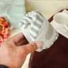 Nuevas Zapatillas de Casa Silenciosas para Piso de Madera Interior, de Felpa Suave a Rayas, Suela Suave, Zapatillas de Algodón para Piso de Madera en Casa