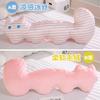 Almofada Longa Listrada de Seda Gelo para Gato Dopamina, Almofada de Cabeceira para Meninas, Almofada para Pernas para Dormir de Lado, Almofada para Mulheres Grávidas, Verão