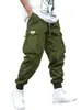 Pantalones holgados de moda para comercio exterior en sitio web independiente con diseño de bolsillo tridimensional, pantalones jogger para hombre, versátiles para deportes al aire libre, en stock para venta al por mayor