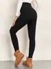 Pantalones de Yoga con Forro Polar para Otoño e Invierno para Mujer, Estilo Europeo y Americano, de Cintura Alta, Elásticos, Adelgazantes, Leggings de Abrigo, Pantalones Deportivos de Fitness de Venta Caliente Transfronteriza