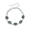 Joias Transfronteiriças Europeias e Americanas Conjunto de Três Peças: Colar e Brincos com Pedras Preciosas de Diamante Negro Geométrico Estilo Levemente Luxuoso da Ins Acessórios para Vestido de Noite