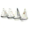 Enfeites de Mini Barco Mediterrâneo Transfronteiriços Pássaro Marinho Farol Modelo de Vela Artesanato Rachado Decorações Atacado