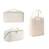 Bolsa Transfronteiriça de PU para Homens e Mulheres, Bolsa de Couro para Maquiagem e Artigos de Higiene Pessoal, Portátil, Impermeável, Alto Valor Estético, Capacidade Super Grande, em Estoque