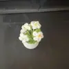 Producto Terminado Transfronterizo: Árbol Esponjoso de Nomeolvides con Hilo en Maceta, Planta Pequeña Tejida a Mano en Maceta, Decoración de Oficina, Adorno para Coche, Regalo