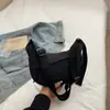 Bolsa Transversal Simples de Grande Capacidade Estilo Japonês para Mulheres 2025 Verão Nova Bolsa de Ombro Pequena Estudante Bolsa Dumpling de Tecido para Mulheres
