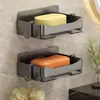 Suministros del fabricante jabonera de pared para baño transfronteriza no acumula agua nueva jabonera estante de almacenamiento para drenaje doméstico