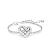 Conjunto Transfronterizo de Collar con Forma de Corazón Shijia de Diseño Único, Pendientes de Corazón con Circonita Cúbica y Pulsera Compacta