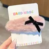 Pasador del Mismo Estilo de Zhao Lusi con Lindo Accesorio para el Cabello de Lazo Lateral, Flequillo y Pinza Lateral Pasador de Peluche Accesorio para el Cabello