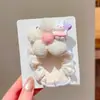 Diadema de Flores de Dibujos Animados Super Hada para Niñas, Chongo Pequeño con Borde de Encaje, Cuerda Dulce de Alta Elasticidad para Cola de Caballo