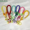 Lindo Colgante de Teléfono de Muñeca Fruta Estrella Colorido Cordón Tejido Corto Correa Colgante de Personaje de Dibujos Animados Duradera