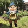 Modelo Nuevo Transfronterizo de Alimentador de Pájaros de Gnomo Peculiar, Adorno de Artesanía de Resina para Decoración Exterior de Patio y Jardín