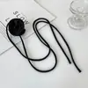 Flor de Cuello de Satén, el Mismo Estilo que el Gargantilla de Flor Tridimensional de la Bloguera Coreana, Accesorio de Collar de Flor de Rosa