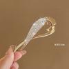 Pinza para el cabello con hebilla de rana para la parte posterior de la cabeza, clip de un carácter, pinza para el cabello de perlas, pinza para el cabello de verano para mujer, elegante pinza de tiburón, adorno para la cabeza