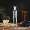 Garrafa de vinho de ginseng de vidro de alta qualidade 2 jin 1 Jin garrafa de vidro para vinho de ginseng doméstico garrafa de vinho medicinal selada caixa de presente