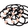 Pequeños Regalos Promocionales Accesorios para el Cabello Estilo Coreano Corona de Aleación de Imitación Goma de Manzana Cuerda para el Cabello Anillo para el Cabello con Perlas Doradas de Alta Elasticidad Venta al por Mayor