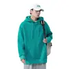 Sudadera con Capucha de Color Puro Nueva para Primavera y Otoño para Hombres y Mujeres Sudadera Holgada Oversize para Pareja Sudadera Pulóver de Bolsillo de Manga Larga