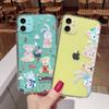 Nova capa de telefone Bear iphone12 para Apple 11 All-inclusive transparente 13 desenhos animados 15Pro feminino resistente a quedas