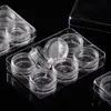 Caja de Embalaje de Plástico Rectangular Transparente Frasco de Almacenamiento para Exhibición Arte de Uñas Cosméticos Polvo Suelto Brillo Caja de Plástico Venta al por Mayor