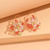 Pendientes de flores grandes, transparentes y exageradas de Super Fairy, con un diseño de nicho femenino, con un sentido avanzado, 2024.