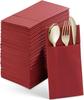 En stock, paquete de cuchillos y tenedores desechables coloridos sin polvo, servilletas para fiestas, restaurantes occidentales, cuchillos y tenedores plegables, servilletas impresas