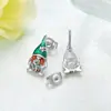 Divertidos Pendientes de Trébol de Duende con Diamantes y Corazones para San Patricio. Día de San Patricio, Pendientes Temáticos de Fiesta