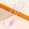 Alça de nó quadrado corda multicolorida estilo chinês cordão trançado artesanal pingente de casca de fruta natural cordão estilo chinês diy