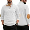 Moletom Casual Americano Cruzado Tk Primavera e Outono Tamanho Europeu Masculino Gola Henry Veludo Cotelê Color-Block Manga Longa