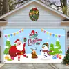 Tela de Fondo Navideño para Amazon Transfronteriza Tela de Tapiz para Puerta de Garaje Exterior Decoración para Fiesta Festiva Tela Colgante