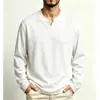 Camiseta básica térmica de manga larga para primavera y otoño de comercio exterior europeo y americano, camiseta de manga larga casual simple con cuello en V, top holgado unisex