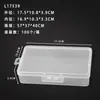 Caja de Plástico Transparente Rectangular con Gancho, Caja de Almacenamiento para Tarjetas de Cuentas de Juguete, Caja de Almacenamiento para Accesorios de Ferretería y Cosméticos