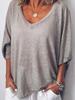 Vestido Popular para Mujer de Exportación Europea y Americana 2019 Ebay Aliexpress Estilo Caliente Camiseta con Cuello de Corazón Mangas de Murciélago