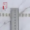 Renda de Malha Bordada à Máquina com Miçangas, Strass, Miçangas Pequenas, Pérolas Tubulares de 5,5cm, Acessórios para Roupas DIY, Acessórios para Vestidos de Casamento