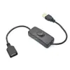 Cabo de extensão de carregamento USB 2.0 macho para fêmea com interruptor, cabo de ventilador, cabo de alimentação universal para dashcam, cabo de dois núcleos