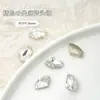 Accesorios para Uñas Rhinestones Transparentes de Forma Irregular con Base Plana Súper Brillantes Corazón Torcido Forma de Hacha Cuadrados Gruesos Rhinestones Blancos Rhinestones Apilados Decoraciones para Uñas