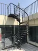 Escaleras Giratorias Interiores Redondas Escaleras de Apartamento Exteriores Ático Re-examen Hierro Forjado Espiral de Acero Antideslizante Interior