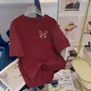 Camiseta de Manga Corta de Algodón Puro para Mujer 2026 Estilo Coreano Holgada Talla Grande Camiseta Casual Versátil para Mujer Top Camiseta de Algodón de Bambú para Mujer