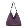 Bolsa de ombro simples à prova d'água de tecido de nylon estilo coreano, nova, transfronteiriça, grande capacidade, cor pura, simples, casual, bolsa de mão feminina