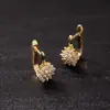 Nuevo producto transfronterizo de Amazon: aretes de circonia con un diseño simple, elegante, de alta gama y personalidad única, al por mayor para mujer
