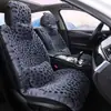 Cojín de Felpa con Estampado de Leopardo para Asiento de Coche de Invierno, Universal para Coche de Cinco Plazas, Funda de Asiento de Coche de Una Pieza, Venta al por Mayor