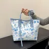 Bolso Tote de Alta Gama Nuevo 2025 Europeo y Americano para Mujer, Bolso de Hombro con Graffiti de Gran Capacidad, Bolso de Mano Versátil para el Viaje Diario