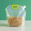Saco de armazenamento selado para grãos domésticos, bolsa de arroz autoportante para alimentos frescos, bolsa com bico, bolsa de reembalagem
