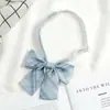 Pajarita para Mujer JK Uniforme Japonés Camisa No de Combate Traje de Vela Cuello Flor Estilo Universitario Mango Largo Cinta Pequeña Combinación para Todo
