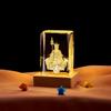 Bodhisattva Dizang 3d 3d láser tallado interior cubo de cristal decoración de pasillo artesanías adornos para el hogar