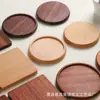 Posavasos de Madera Maciza Multimaterial en Stock, Bases Cuadradas y Redondas Aislantes del Calor para Uso en el Hogar y Restaurantes, Posavasos Antideslizantes para Bandejas de Té, Logo Personalizable