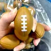Venta caliente transfronteriza bola antiestrés de espuma Pu de 4 cm estrella de cinco puntas elástica corazón juguete de descompresión para niños Rugby