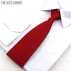 Gravata com zíper preguiçoso de 8 cm de largura, prática e fácil de puxar, para homens, negócios, casamento, noivo, padrinho, gravata de segurança