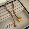 Loja de ouro mesmo colar de areia de ano novo não desbota acessórios femininos corrente de lã sentido avançado pyna cabaça pingente de bolsa da sorte