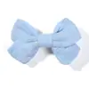 Venta Caliente en Amazon Tela de Color Sólido Pinza para el Cabello con Lazo Infantil Pinza Lateral No Dañina para Bebé Accesorios para el Cabello 3690